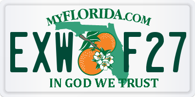 FL license plate EXWF27