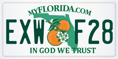 FL license plate EXWF28