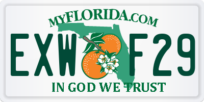 FL license plate EXWF29