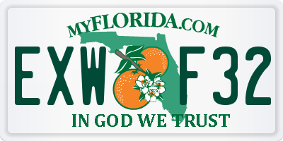 FL license plate EXWF32