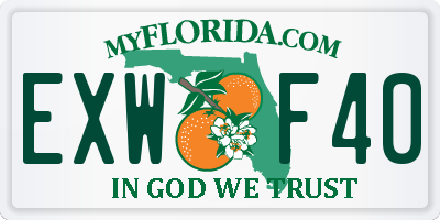 FL license plate EXWF40