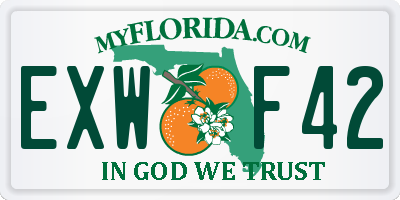 FL license plate EXWF42