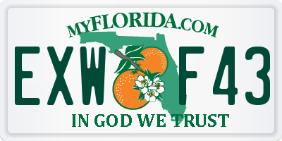 FL license plate EXWF43