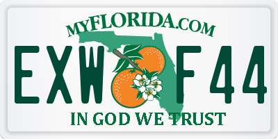 FL license plate EXWF44