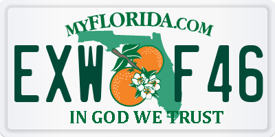 FL license plate EXWF46