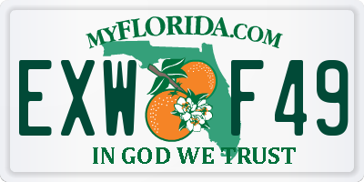 FL license plate EXWF49