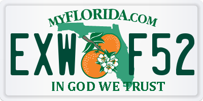 FL license plate EXWF52