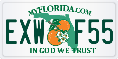 FL license plate EXWF55