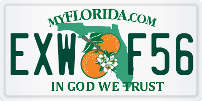 FL license plate EXWF56