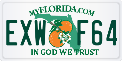 FL license plate EXWF64