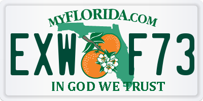 FL license plate EXWF73