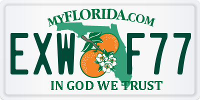 FL license plate EXWF77