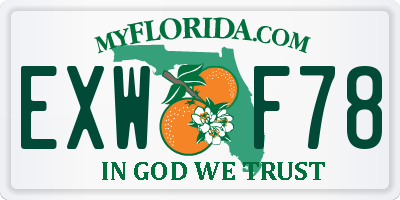 FL license plate EXWF78