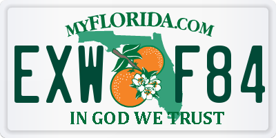 FL license plate EXWF84