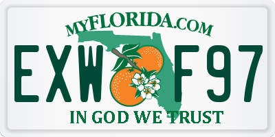 FL license plate EXWF97