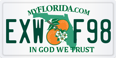 FL license plate EXWF98