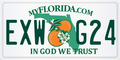 FL license plate EXWG24