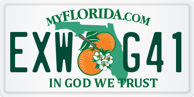 FL license plate EXWG41