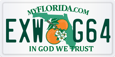 FL license plate EXWG64