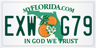FL license plate EXWG79