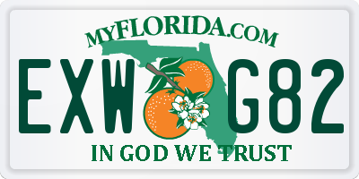 FL license plate EXWG82
