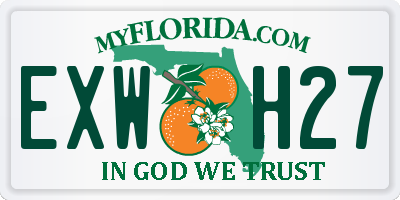 FL license plate EXWH27