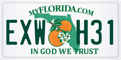 FL license plate EXWH31