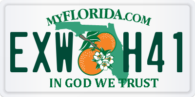FL license plate EXWH41
