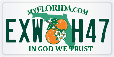 FL license plate EXWH47