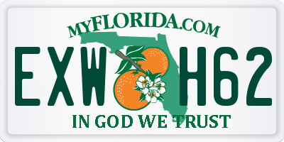 FL license plate EXWH62