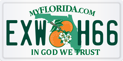 FL license plate EXWH66