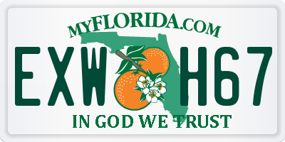 FL license plate EXWH67
