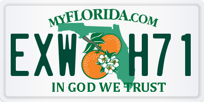 FL license plate EXWH71