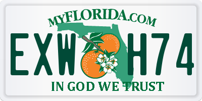 FL license plate EXWH74