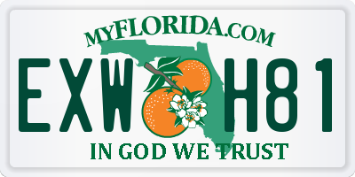 FL license plate EXWH81