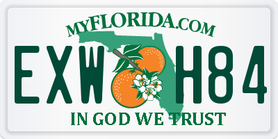 FL license plate EXWH84