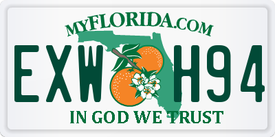 FL license plate EXWH94