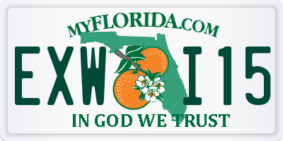 FL license plate EXWI15