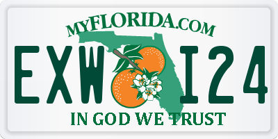FL license plate EXWI24