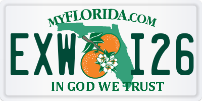 FL license plate EXWI26