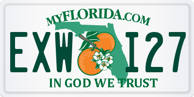FL license plate EXWI27