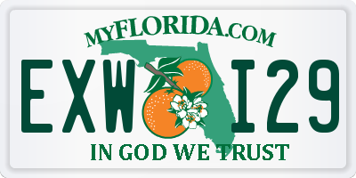 FL license plate EXWI29