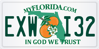 FL license plate EXWI32