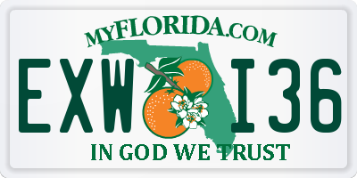 FL license plate EXWI36