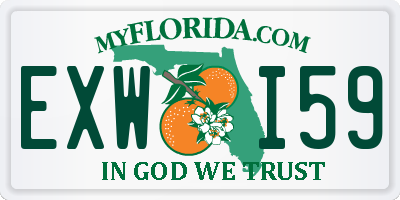 FL license plate EXWI59
