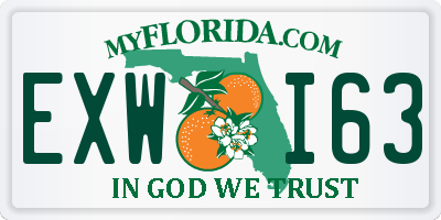 FL license plate EXWI63