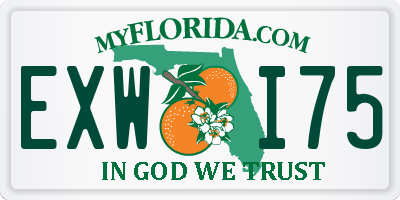 FL license plate EXWI75