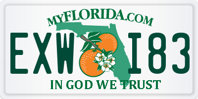 FL license plate EXWI83