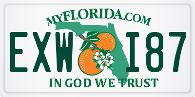 FL license plate EXWI87