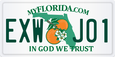 FL license plate EXWJ01